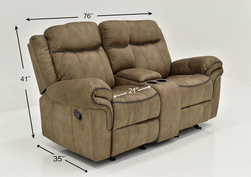 Brown Pierce Dual reclining sofa with drop down tray and storage drawer and Dual reclining loveseat with storage console